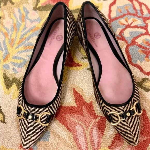 COLE HAAN X NIKE Limited Edition Calf Hair Pointed Toe Ballet Flats - Size 6 1/2 - Picture 3 of 16